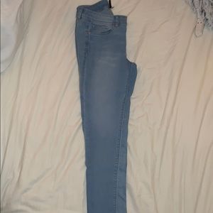 Blue skinny jeans